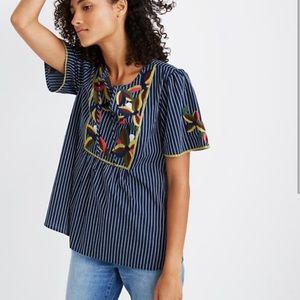 MADEWELL Embroidered Fable Blouse